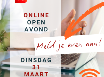 Online Open Avond Dinsdag 31 maart